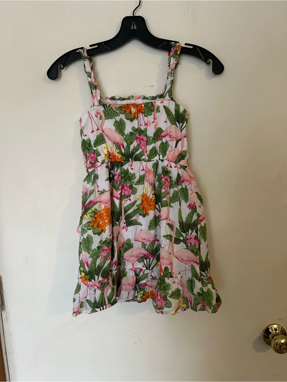 Janie & Jack Tropical Flamingo Ruffle Sundress Size 6